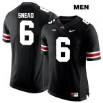Men's NCAA Ohio State Buckeyes Brian Snead #6 College Stitched Authentic Nike White Number Black Football Jersey WK20K58WU